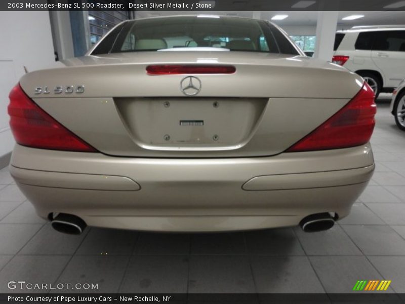 Desert Silver Metallic / Stone 2003 Mercedes-Benz SL 500 Roadster