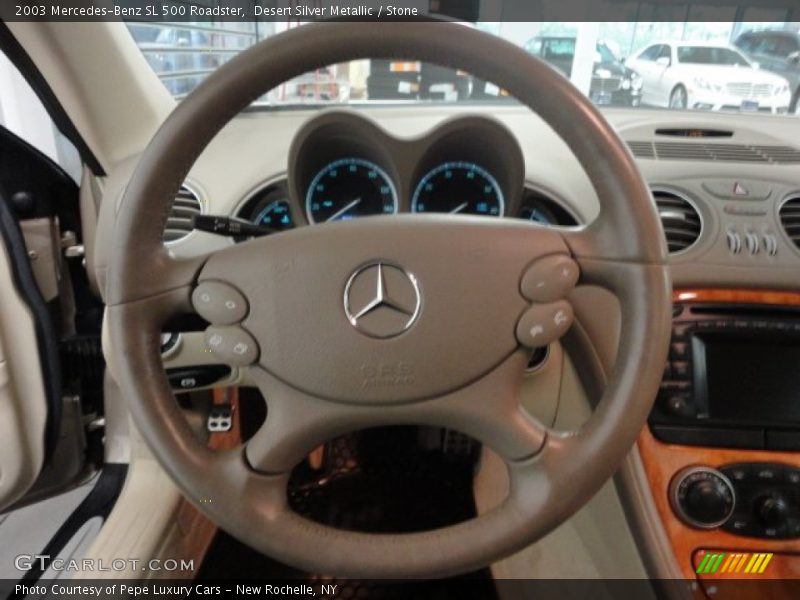 Desert Silver Metallic / Stone 2003 Mercedes-Benz SL 500 Roadster