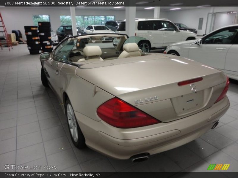 Desert Silver Metallic / Stone 2003 Mercedes-Benz SL 500 Roadster