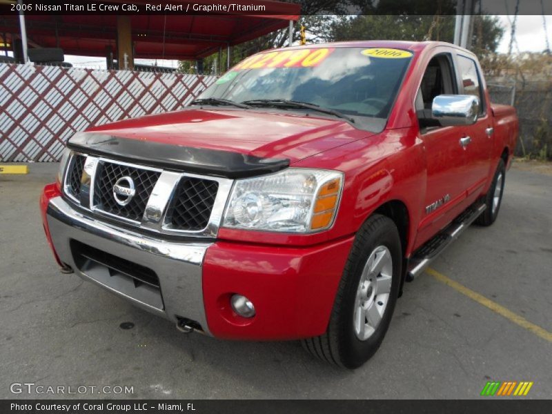 Red Alert / Graphite/Titanium 2006 Nissan Titan LE Crew Cab