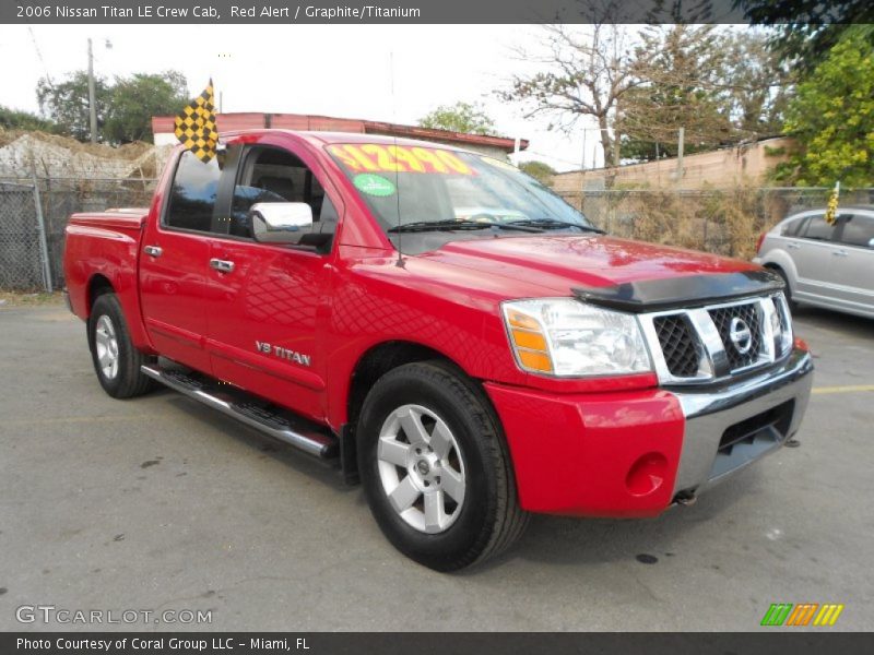 Red Alert / Graphite/Titanium 2006 Nissan Titan LE Crew Cab