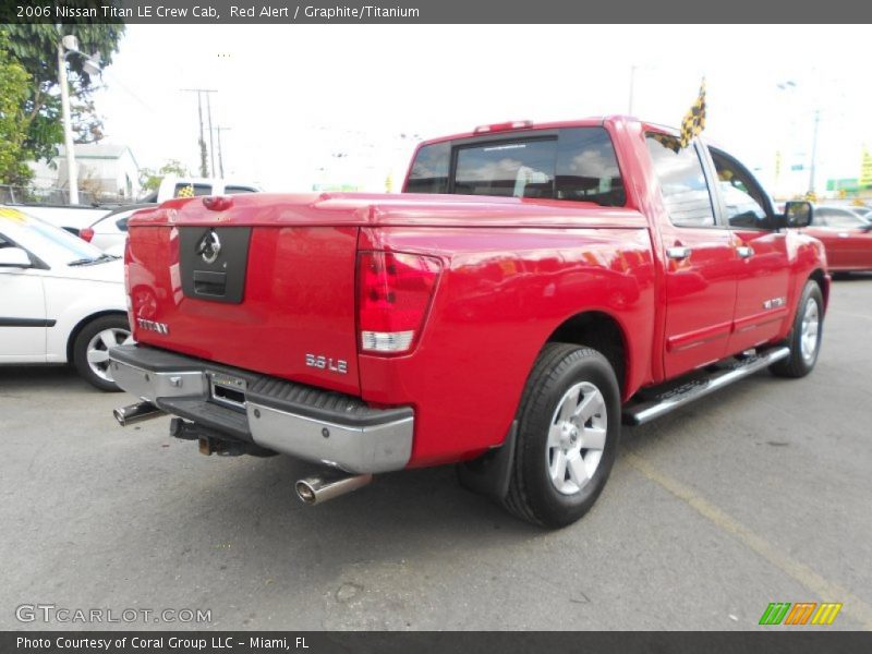 Red Alert / Graphite/Titanium 2006 Nissan Titan LE Crew Cab