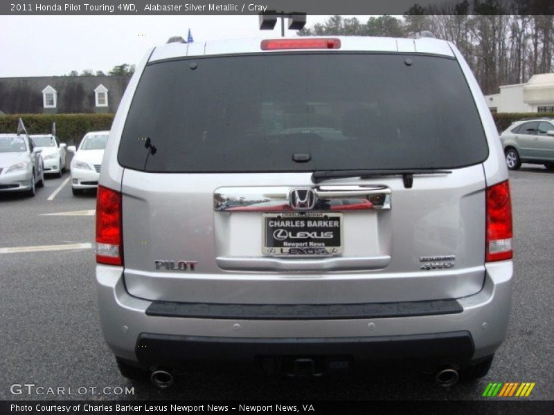 Alabaster Silver Metallic / Gray 2011 Honda Pilot Touring 4WD