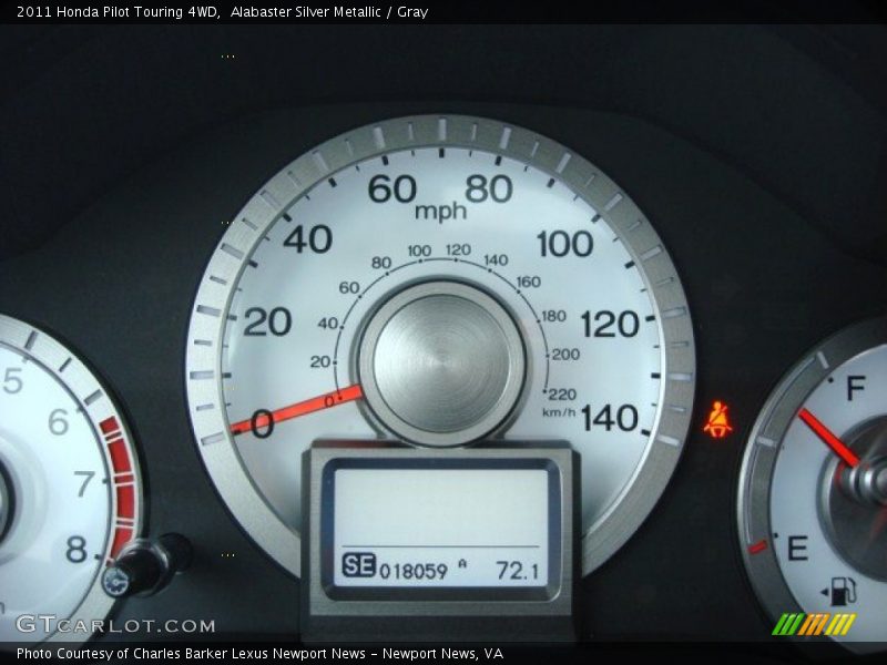 Alabaster Silver Metallic / Gray 2011 Honda Pilot Touring 4WD