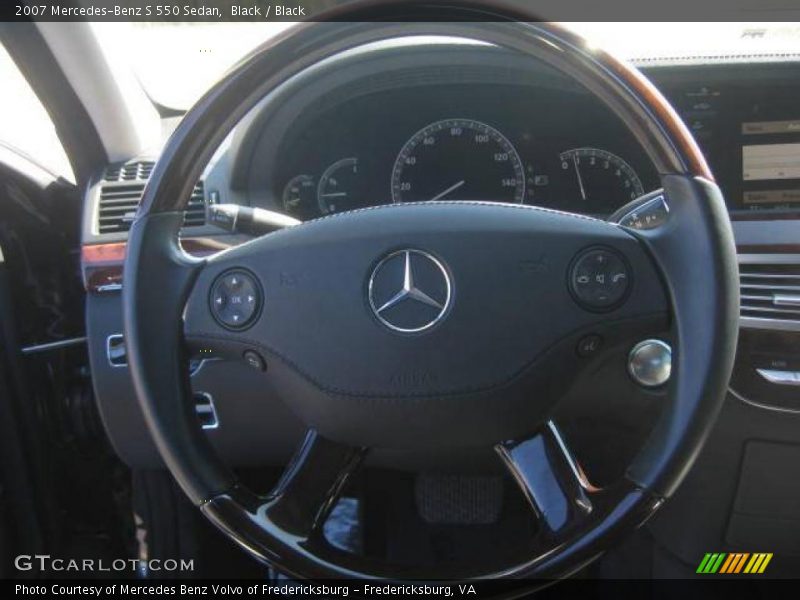 Black / Black 2007 Mercedes-Benz S 550 Sedan