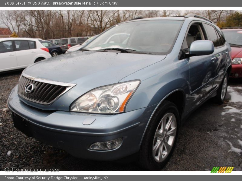 Breakwater Blue Metallic / Light Gray 2009 Lexus RX 350 AWD