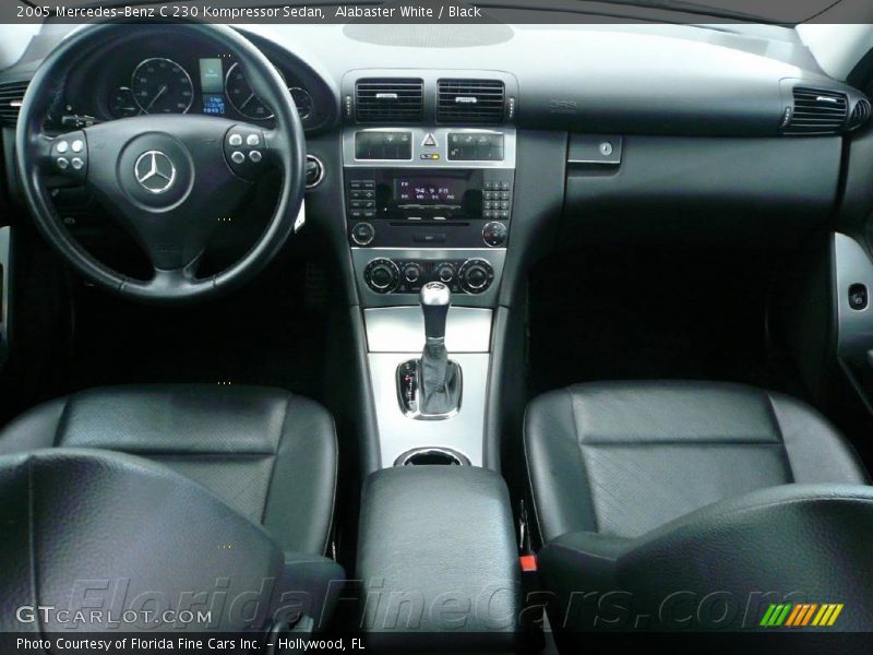 Alabaster White / Black 2005 Mercedes-Benz C 230 Kompressor Sedan