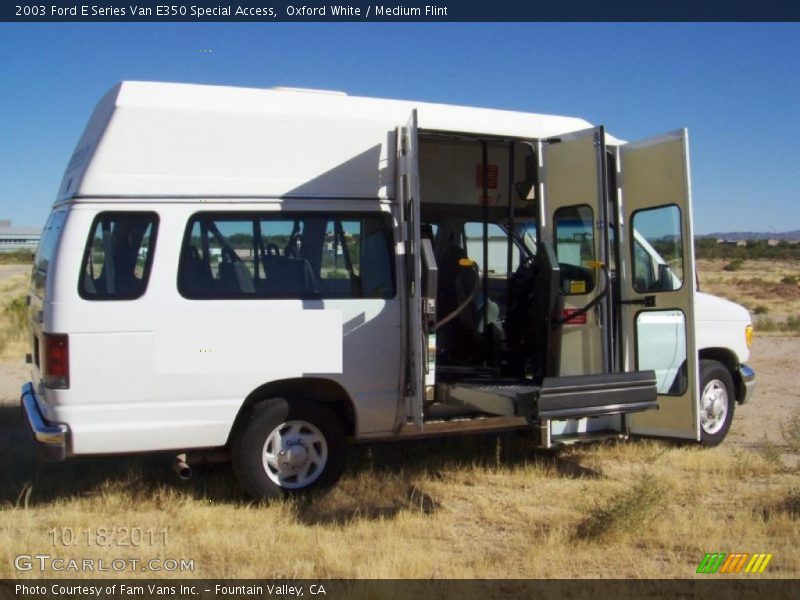 Oxford White / Medium Flint 2003 Ford E Series Van E350 Special Access