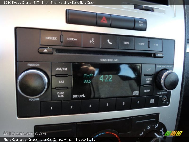 Bright Silver Metallic / Dark Slate Gray 2010 Dodge Charger SXT