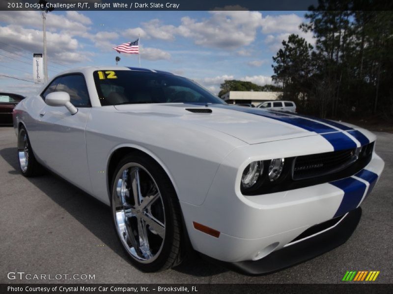 Bright White / Dark Slate Gray 2012 Dodge Challenger R/T