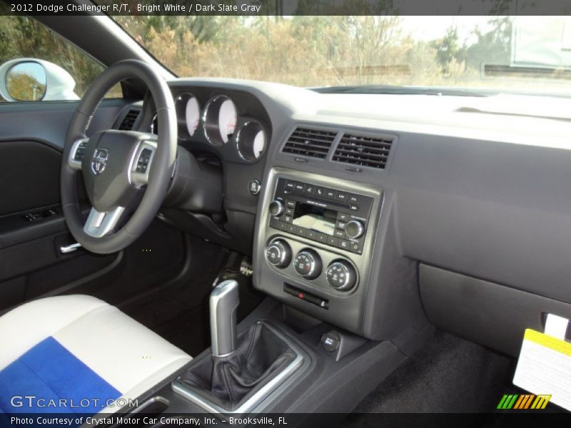 Bright White / Dark Slate Gray 2012 Dodge Challenger R/T