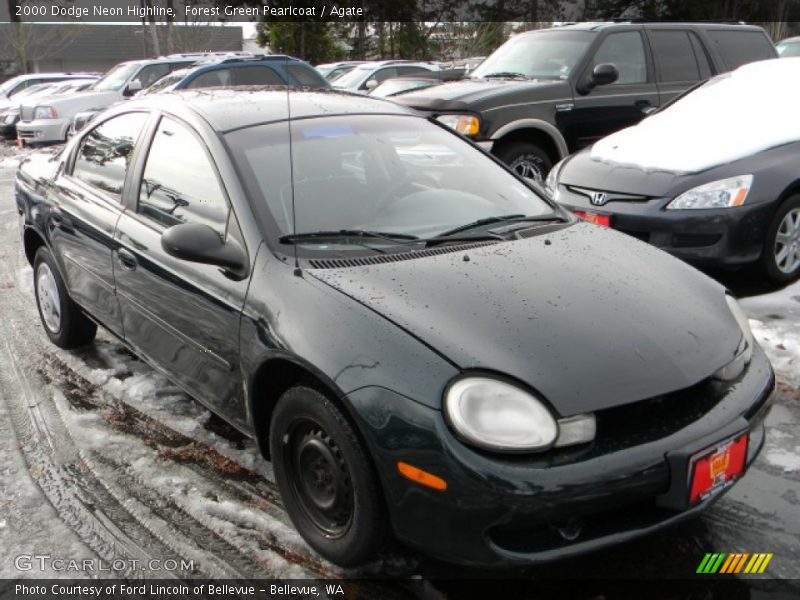 Forest Green Pearlcoat / Agate 2000 Dodge Neon Highline