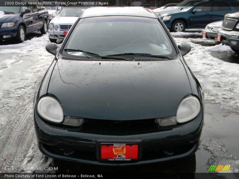 Forest Green Pearlcoat / Agate 2000 Dodge Neon Highline