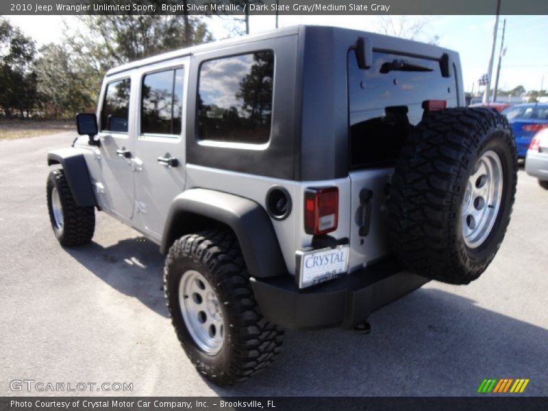 Bright Silver Metallic / Dark Slate Gray/Medium Slate Gray 2010 Jeep Wrangler Unlimited Sport