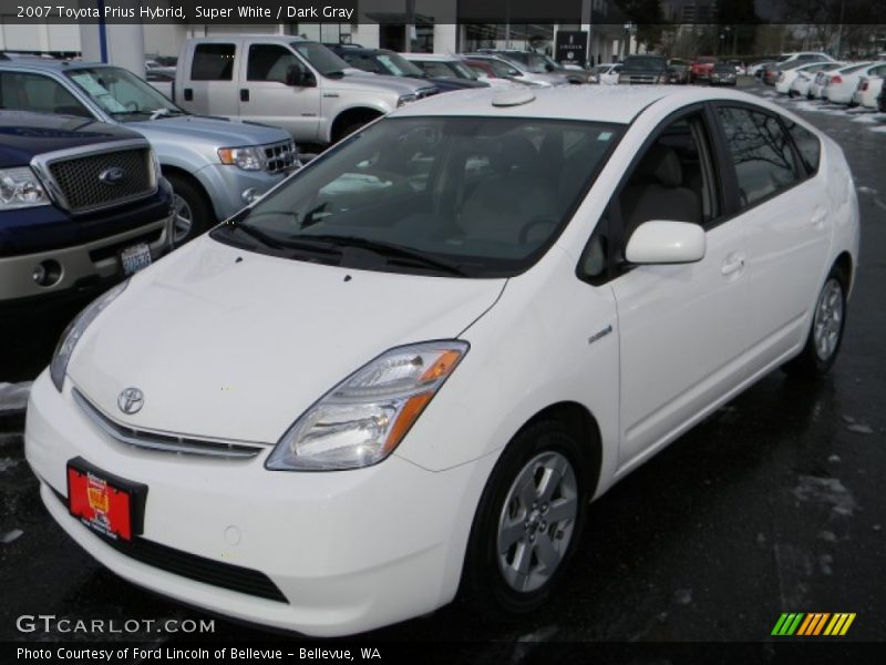 Super White / Dark Gray 2007 Toyota Prius Hybrid