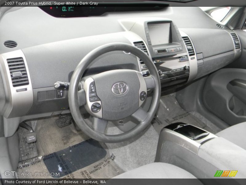 Super White / Dark Gray 2007 Toyota Prius Hybrid