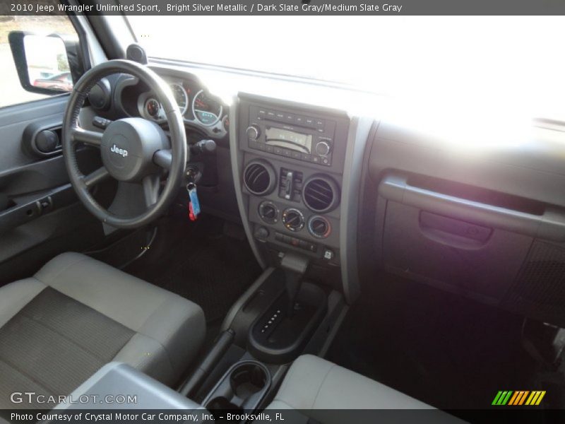 Bright Silver Metallic / Dark Slate Gray/Medium Slate Gray 2010 Jeep Wrangler Unlimited Sport