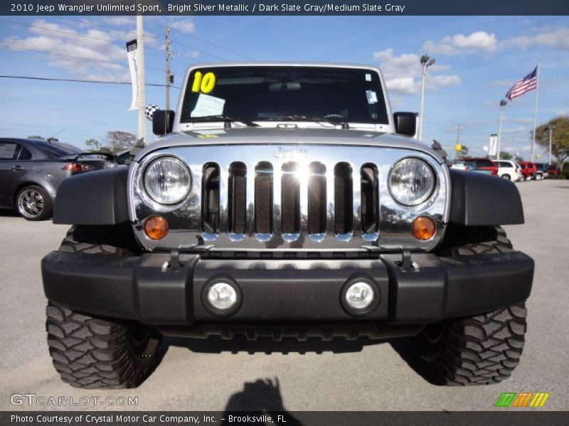 Bright Silver Metallic / Dark Slate Gray/Medium Slate Gray 2010 Jeep Wrangler Unlimited Sport