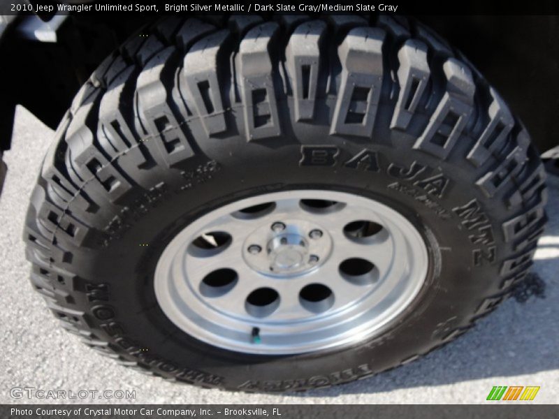 Bright Silver Metallic / Dark Slate Gray/Medium Slate Gray 2010 Jeep Wrangler Unlimited Sport