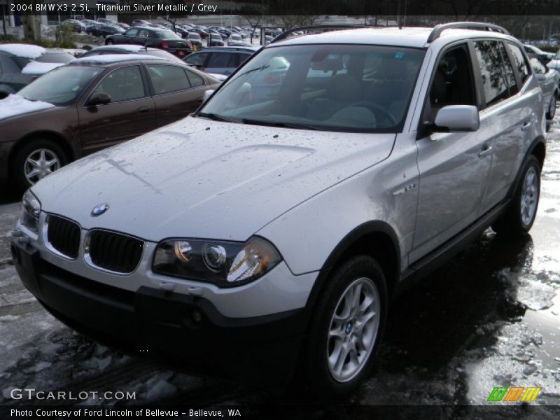 Titanium Silver Metallic / Grey 2004 BMW X3 2.5i
