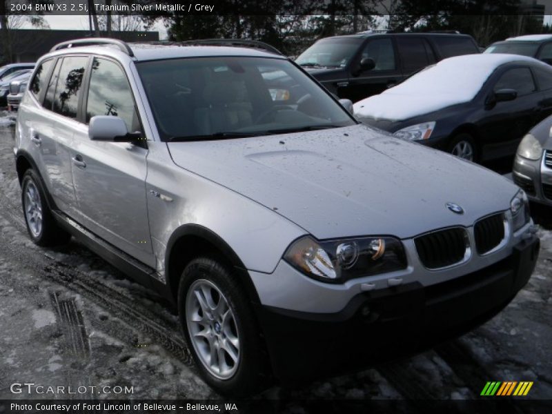 Titanium Silver Metallic / Grey 2004 BMW X3 2.5i