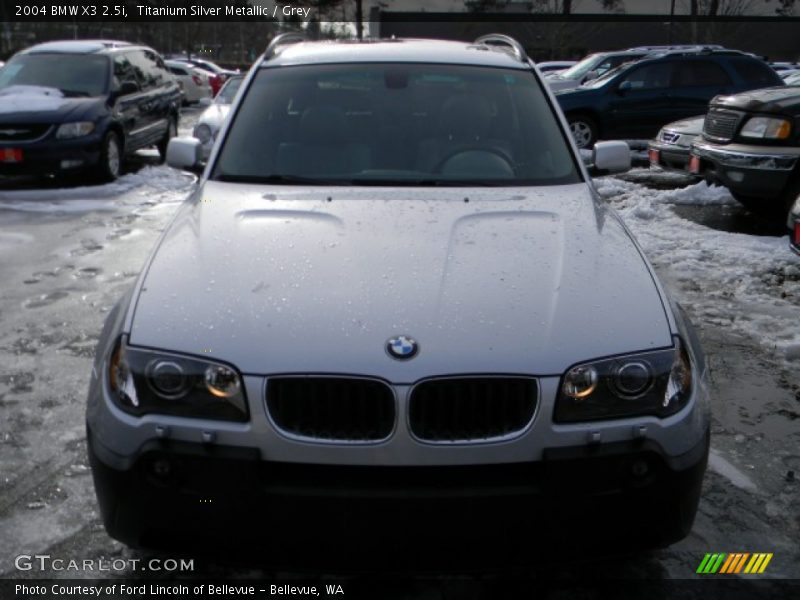 Titanium Silver Metallic / Grey 2004 BMW X3 2.5i