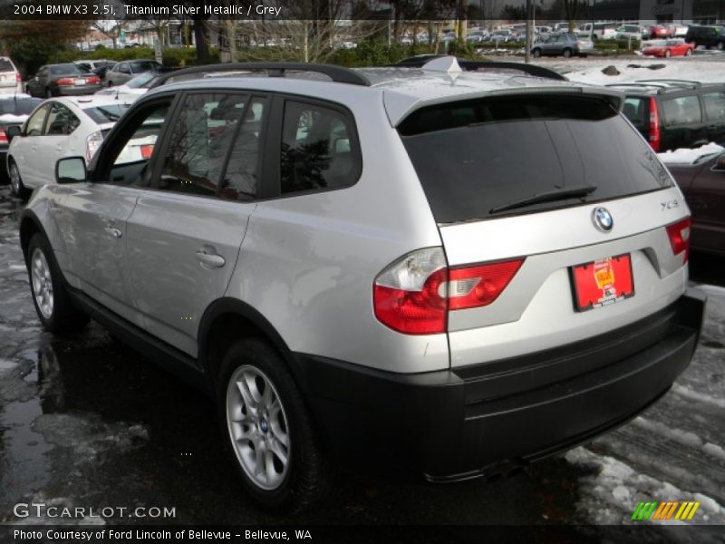 Titanium Silver Metallic / Grey 2004 BMW X3 2.5i