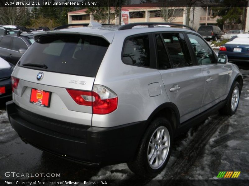 Titanium Silver Metallic / Grey 2004 BMW X3 2.5i