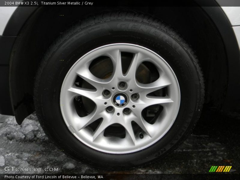 Titanium Silver Metallic / Grey 2004 BMW X3 2.5i