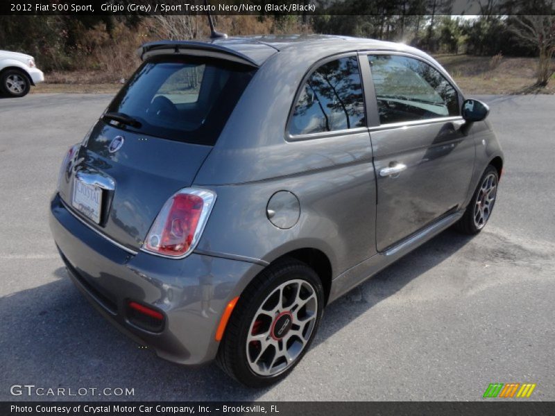 Grigio (Grey) / Sport Tessuto Nero/Nero (Black/Black) 2012 Fiat 500 Sport