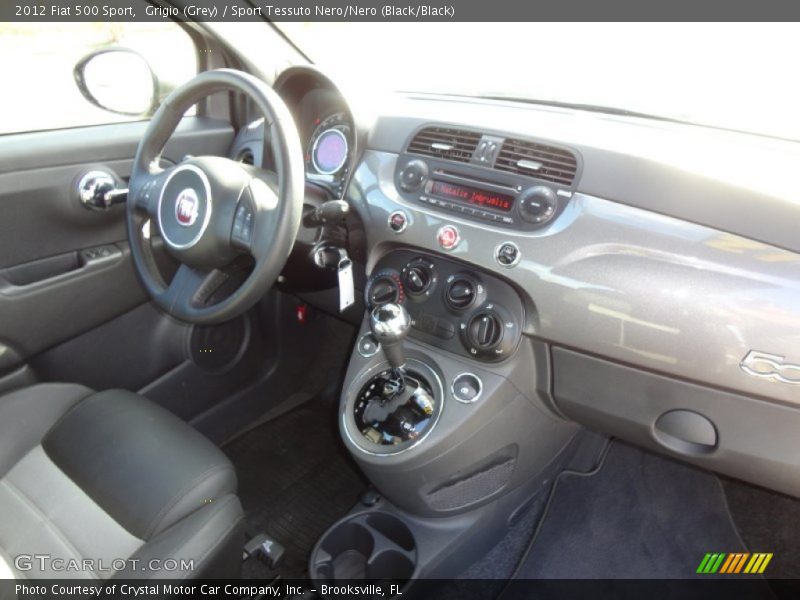 Grigio (Grey) / Sport Tessuto Nero/Nero (Black/Black) 2012 Fiat 500 Sport
