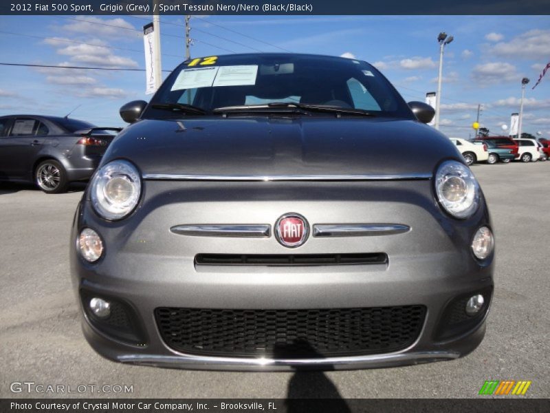 Grigio (Grey) / Sport Tessuto Nero/Nero (Black/Black) 2012 Fiat 500 Sport