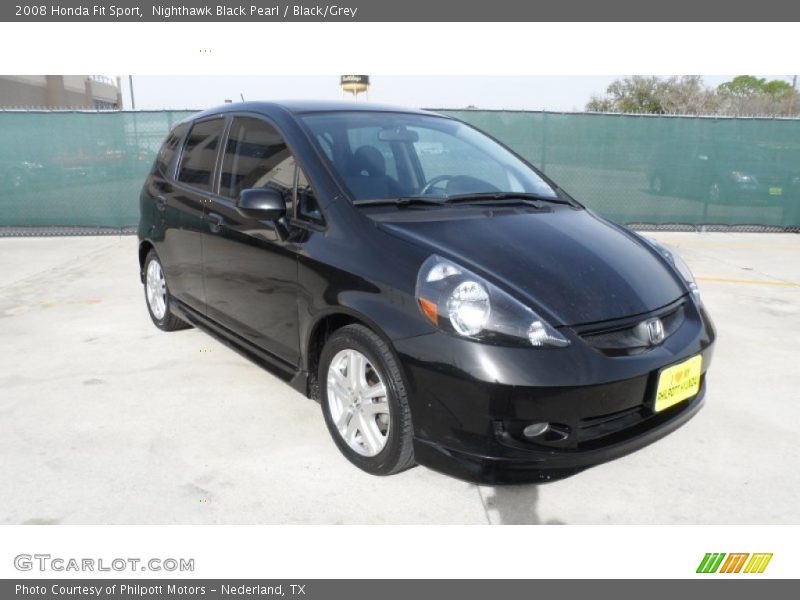 Nighthawk Black Pearl / Black/Grey 2008 Honda Fit Sport