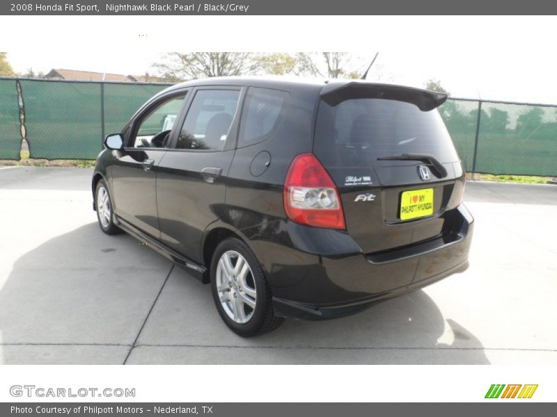 Nighthawk Black Pearl / Black/Grey 2008 Honda Fit Sport