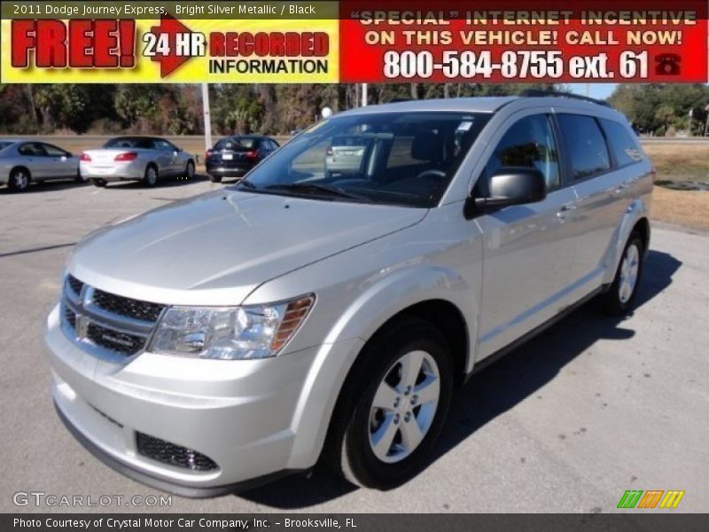 Bright Silver Metallic / Black 2011 Dodge Journey Express