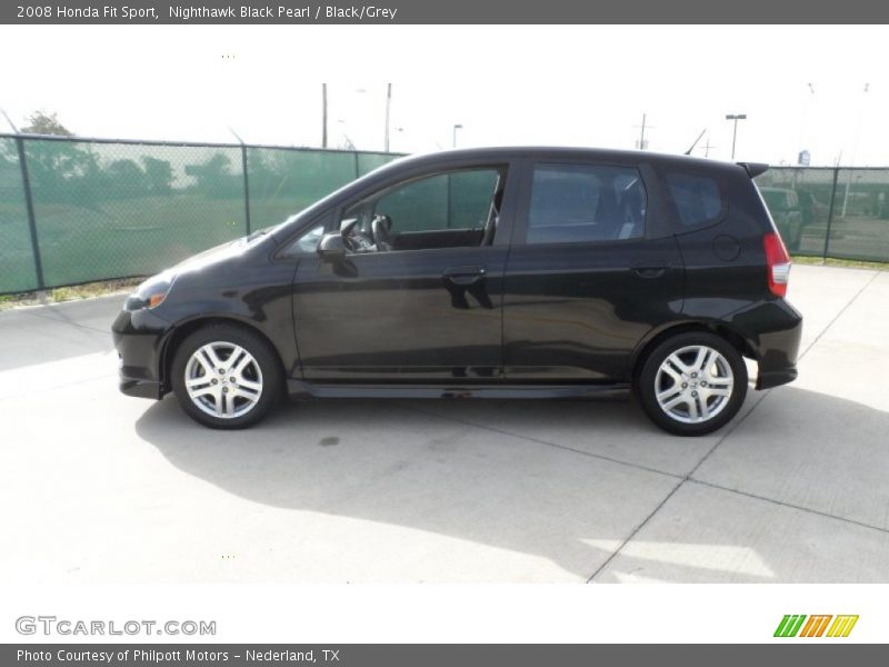 Nighthawk Black Pearl / Black/Grey 2008 Honda Fit Sport