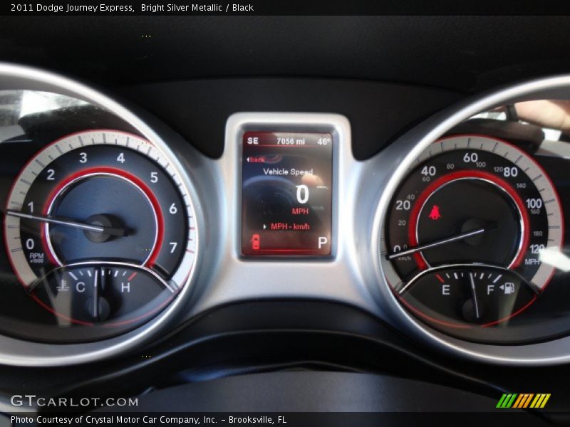 Bright Silver Metallic / Black 2011 Dodge Journey Express