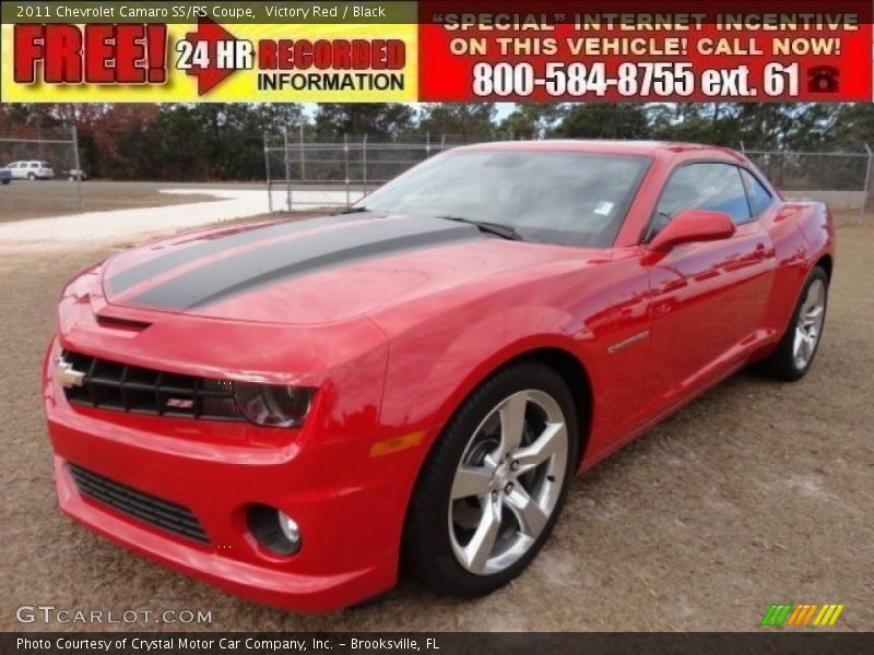 Victory Red / Black 2011 Chevrolet Camaro SS/RS Coupe