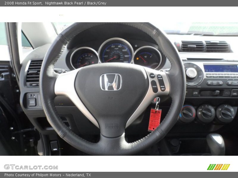 Nighthawk Black Pearl / Black/Grey 2008 Honda Fit Sport
