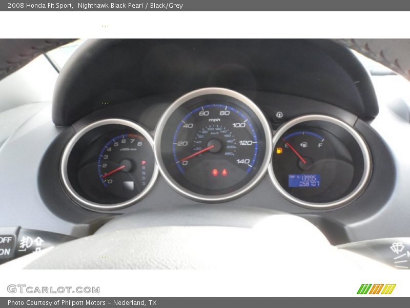 Nighthawk Black Pearl / Black/Grey 2008 Honda Fit Sport