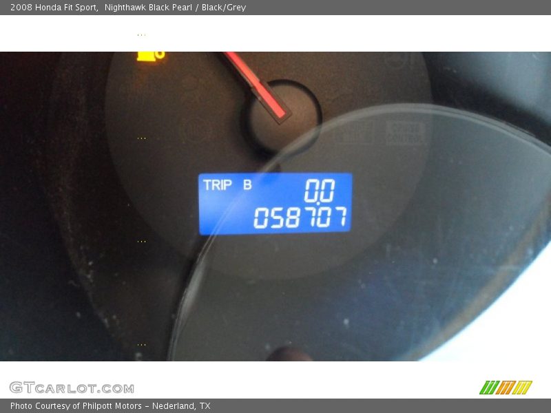 Nighthawk Black Pearl / Black/Grey 2008 Honda Fit Sport