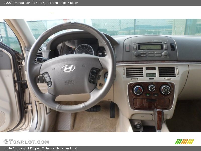 Golden Beige / Beige 2007 Hyundai Sonata SE V6