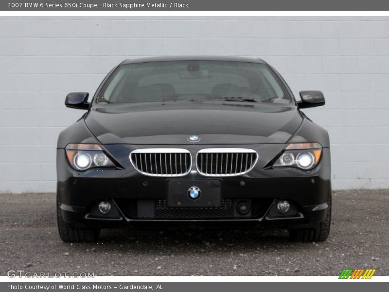 Black Sapphire Metallic / Black 2007 BMW 6 Series 650i Coupe