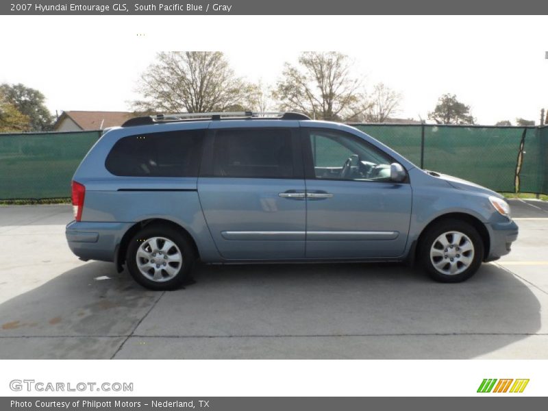 South Pacific Blue / Gray 2007 Hyundai Entourage GLS