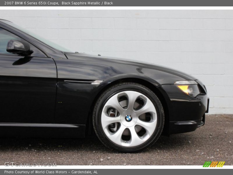 Black Sapphire Metallic / Black 2007 BMW 6 Series 650i Coupe