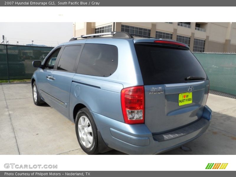 South Pacific Blue / Gray 2007 Hyundai Entourage GLS