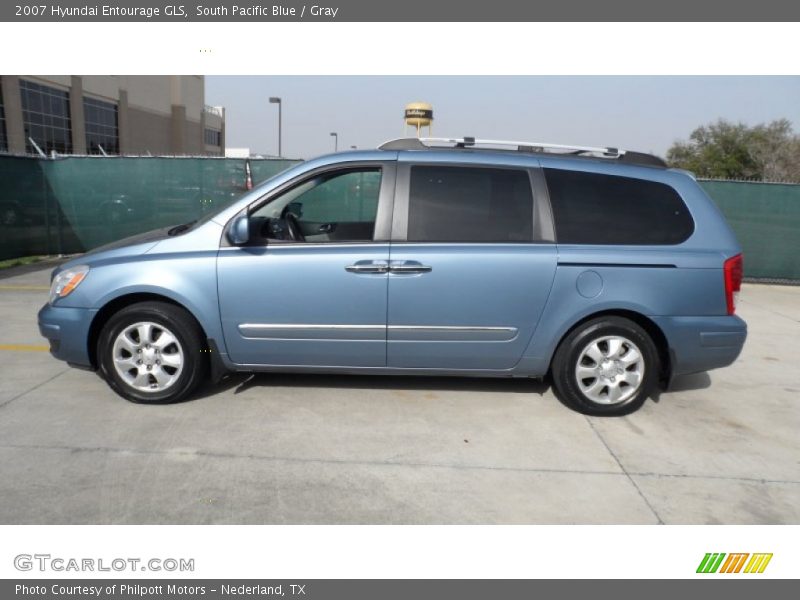 South Pacific Blue / Gray 2007 Hyundai Entourage GLS