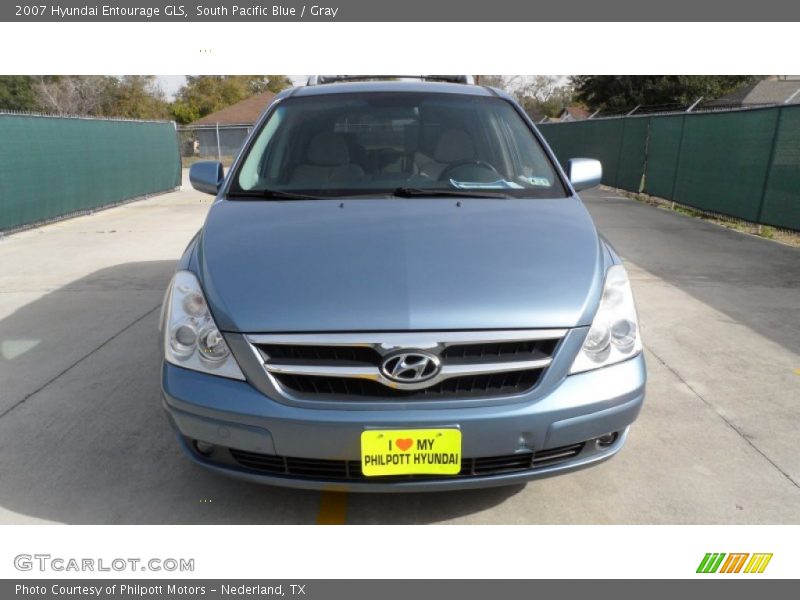 South Pacific Blue / Gray 2007 Hyundai Entourage GLS
