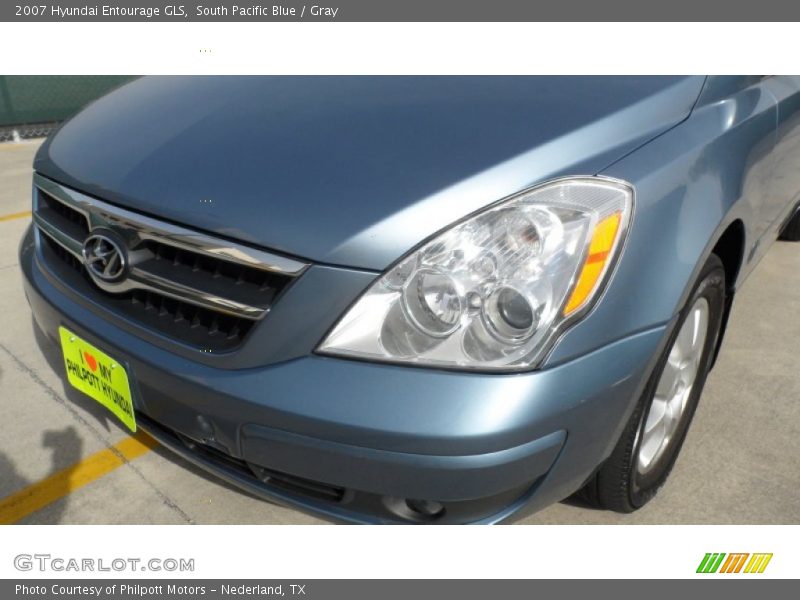 South Pacific Blue / Gray 2007 Hyundai Entourage GLS