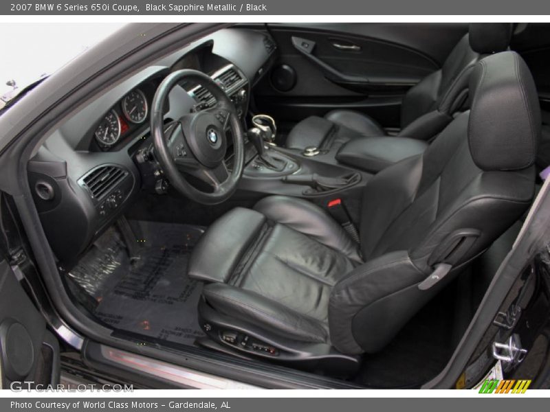  2007 6 Series 650i Coupe Black Interior